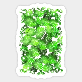 monster leafs random pattern Sticker